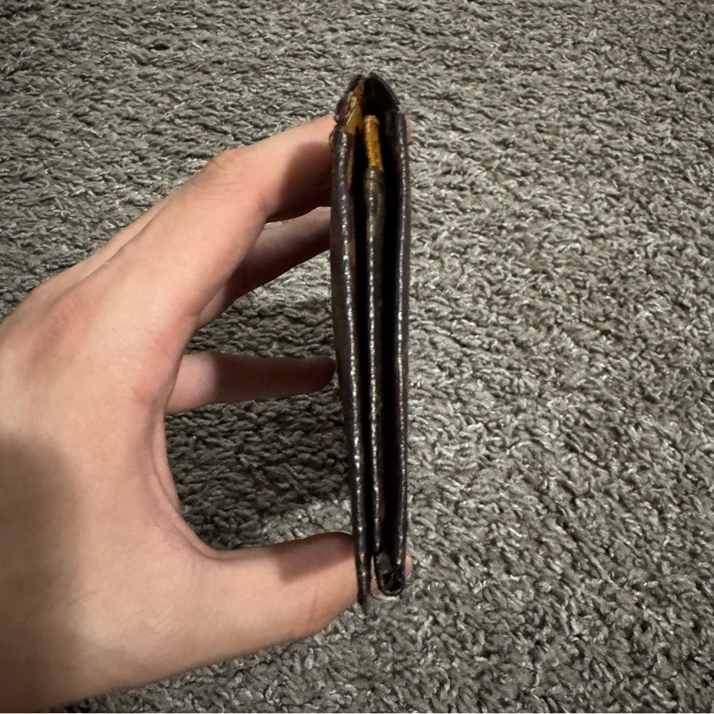 Brown and Gold Monogram Wallet - Picture 5 of 11